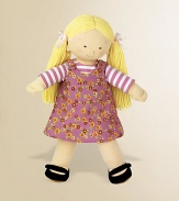 Soft and sweet, this jersey knit doll with yarn hair comes with a removable outfit and Mary Janes for lots of dressing fun. 18 doll Polyester Imported Recommended for ages 3 and up