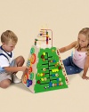 Five is the lucky number when you find this many toys in one! Beautifully designed pyramid combines The Caterpillar Pathfinder, Marble Run, Ladybug Counter, Gear Fun and Busy Rollercoaster to create a challenging multitude of learning and developmental skills including: Counting skills, Color recognition, Eye-hand coordination and, Cooperative play Recommended for ages 3 & up 18 x 18 x 27