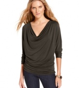 A slinky petite cowlneck top from MICHAEL Michael Kors embodies both versatility and romance in a softly draped silhouette. Wear it with your favorite jeans for classic style or give it an extra pop with bright colored denim.