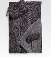 A sumptuous set you'll never leave home without, beautifully woven from pure cashmere. Keep it in the car for long drives or tote on board for a luxurious airplane option. Set includes a super-soft, two-ply blanket and cashmere-lined eye mask inside a zipper bag. Two-ply yarn Blanket, 41½ x 58 Cashmere; dry clean Imported 