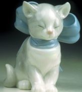 This adorable, sleeping kitten makes a purr-fect gift or whimsical addition to your decor.
