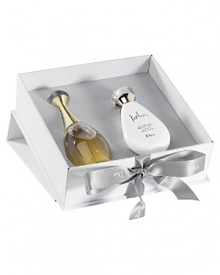 Jadore Eau de Parfum Mothers Day Signature SetDiscover the fragrance that embodies the ultimate expression of femininity and luxury. Like a bouquet of sensuality worn on the skin, Jadore reveals a luminous and precious floral bouquet, with notes of Ylang-Ylang, Rose, and Jasmine. The collection includes a Jadore Eau de Parfum Spray, 3.4oz, and a Beautifying Body Milk, 1.7oz, in a Limited Edition Signature Box. Jadore Eau de Parfum Mothers Day Signature SetDiscover the fragrance that embodies the ultimate expression of femininity and luxury. Like a bouquet of sensuality worn on the skin, Jadore reveals a luminous and precious floral bouquet, with notes of Ylang-Ylang, Rose, and Jasmine. The collection includes a Jadore Eau de Parfum Spray, 3.4oz, and a Beautifying Body Milk, 1.7oz, in a Limited Edition Signature Box.