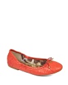 Sam Edelman has packed a sleek dose of style into refined ballet flats; gold logo accents lend them extra luxe.