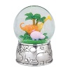 The Jungle Parade Waterglobe from Reed & Barton features a cheery jungle scene starring a giraffe, elephant and hippo, and the silverplate base features the animals on parade.