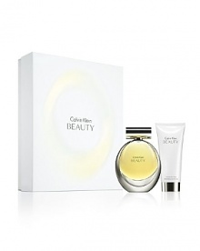 Sophisticated and glamorous, Beauty is a stunning new fragrance from Calvin Klein. Experience the scent with this gift set, which includes a 3.4 oz Eau de Parfum and 3.4 oz Luminous Body Lotion. Sophisticated and glamorous, Beauty is a stunning new fragrance from Calvin Klein. Experience the scent with this gift set, which includes a 3.4 oz Eau de Parfum and 3.4 oz Luminous Body Lotion.