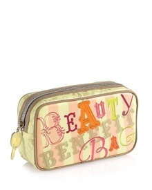 Stash your daily essentials inside this beautifully detailed, coated-canvas makeup bag. The portable benefit beauty bag features a playful, feminine print, lined interior, and charming zipper pull. Durable & high quality, it stays impressively clean through all your beauty adventures. Dimensions: L 4.25 x W 2.25 x H 7.5 Stash your daily essentials inside this beautifully detailed, coated-canvas makeup bag. The portable benefit beauty bag features a playful, feminine print, lined interior, and charming zipper pull. Durable & high quality, it stays impressively clean through all your beauty adventures. Dimensions: L 4.25 x W 2.25 x H 7.5