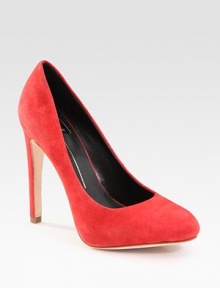 Sumptuous suede in a classic silhouette, has a round toe and sexy high heel.Self-covered heel, 4½ (115mm) Round toe Leather lining and sole Padded insole ImportedOUR FIT MODEL RECOMMENDS ordering true size. Sumptuous suede in a classic silhouette, has a round toe and sexy high heel.Self-covered heel, 4½ (115mm) Round toe Leather lining and sole Padded insole ImportedOUR FIT MODEL RECOMMENDS ordering true size.