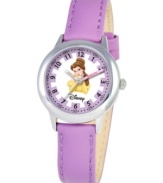 A real beauty for your little beasts. Help your kids stay on time with this fun Time Teacher watch from Disney. Featuring Belle from Beauty and the Beast, the hour and minute hands are clearly labeled for easy reading.