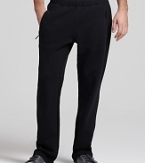 A more sophisticated sweatpant from Burberry, with front and back zip pockets and drawstring waist.