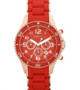 A winning blend of hues create a vibrant and stylish watch, by Marc by Marc Jacobs.