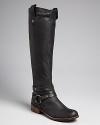 STEVEN BY STEVE MADDEN gets harness-happy with triple strap details at each ankle of this tall pair of boots. Slightly Western touches keep them right in step with the season.