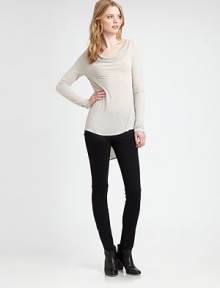 Angled seams and ankle zippers give these skinny pants a bold look and must-have appeal. Hook-and-eye closureZip flyIntricate seamsAnkle zippersZipper back pocketInseam, about 3056% rayon/38% nylon/6% polyurethaneDry cleanImported Model shown is 5'10 (177cm) wearing US size 4. Angled seams and ankle zippers give these skinny pants a bold look and must-have appeal. Hook-and-eye closureZip flyIntricate seamsAnkle zippersZipper back pocketInseam, about 3056% rayon/38% nylon/6% polyurethaneDry cleanImported Model shown is 5'10 (177cm) wearing US size 4.