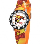 Avengers assemble! Help your kids stay on time with this fun Time Teacher watch from Marvel. Featuring iconic character, Iron Man, the hands are clearly labeled for easy reading.