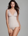 A lacy overlay on the bust lends a sophisticated finish to this essential tank from Yummie Tummie.