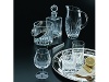 Known for it's brilliant clarity, each piece of Miller Rogaska crystal has been crafted with a unique attention to detail by a dedicated group of European artisans. The delicately etched Soho collection adds a graceful note to any gathering. Shown here (clockwise from left): goblet (see Soho Stemware by Miller Rogaska); ice bucket; decanter; pitcher; highball; and double old fashioned. Carafe is available but not pictured.