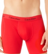 Classic fit Calvin Klein microfiber stretch boxer brief are comfortable to wear with never having to worry if they'll bunch up.