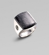 Smooth lines in polished sterling silver are cushioned in stunning, Picasso jasper limestone that metamorphasizes over time to create its distinct design. Side logo detail Sterling silver Imported