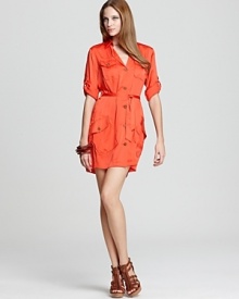 VINCE CAMUTO Roll Tab Shirt Dress VINCE CAMUTO Roll Tab Shirt Dress