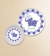 Mealtime will never be the same once your little ones have a personalized plate and bowl to sit down to...they'll be eager to sit down at their very own spot every time! And no worries about when the plate or bowl is dropped, since they're designed to withstand breakage.