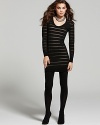 Aqua Dress - Shadow Stripe Sweater
