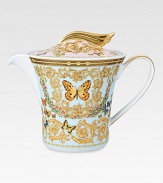 The House of Versace's extraordinary new porcelain dinnerware collection is defined by the scrolling vines and verdant detail of an elegant country garden. From the Butterfly Garden CollectionPorcelain43 oz.Hand washMade in Germany