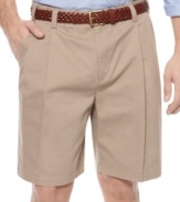 Find your comfort zone in these extender-waist shorts from Geoffrey Beene.