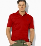Short-sleeved polo shirt cut for a comfortable, classic fit.
