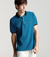 Offering timeless wearabilty, this striped Burberry polo is a contemporary classic.