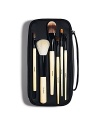 The essential brush set for a quick application and professional-looking results. Includes six brushes: Concealer, Foundation, Face Blender, Eye Shadow, Eye Liner and Eye Brow. Brushes are tucked into a portable black case.