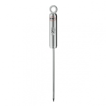 This stainless steel Rösle thermometer is an integral component in Rösle's open kitchen concept. Ideal for small kitchens, attachments hang via hooks on a wall rail with space-saving convenience. This stainless steel Rösle thermometer is an integral component in Rösle's open kitchen concept. Ideal for small kitchens, attachments hang via hooks on a wall rail with space-saving convenience.
