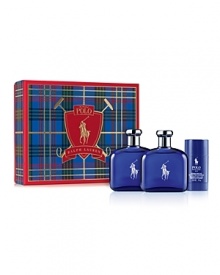 This holiday, celebrate the heritage of the classic sporting tradition with Polo. The three-piece holiday collection features 4.2 oz. Eau de Toilette, 4.2 oz. After Shave and 2.6 oz. Deodorant. This holiday, celebrate the heritage of the classic sporting tradition with Polo. The three-piece holiday collection features 4.2 oz. Eau de Toilette, 4.2 oz. After Shave and 2.6 oz. Deodorant.