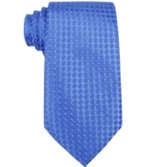 Tonal geometric details add the right combination of flash and texture to this sleek stripe tie from Donald Trump.