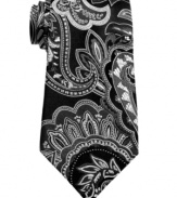 Pick up a cool pattern in your wardrobe. This Geoffrey Beene paisley tie shake it up.
