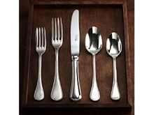 Le Perle stainless flatware features a perfect strand of pearls border on a classic heirloom shape. Small, symmetrical bead details attract light in even the lowest candlelight for an elegant, radiant table. Forged from superior 18/10 stainless steel. Le Perle stainless flatware features a perfect strand of pearls border on a classic heirloom shape. Small, symmetrical bead details attract light in even the lowest candlelight for an elegant, radiant table. Forged from superior 18/10 stainless steel.
