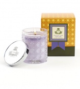 Agraria's Crystal Cane Candles are presented in an exquisite package that makes a grand impression. These beautifully luminous, fragrant, and clean burning candles are a special blend of vegetable-based premium soft waxes. A blend of French Lavender and Italian Rosemary enriched with the zest of Bergamot and a few drops of English Amber. Burn time is about 20-25 hours. 3.4 oz.
