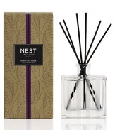 Moroccan amber, sweet patchouli, eliotrope and bergamot are accented with a hint of eucalyptus. NEST Fragrances Reed Diffusers are carefully crafted with the highest quality fragrance oils and are designed to continuously fill your home with a lush, memorable fragrance. The alcohol-free formula releases fragrance slowly and evenly into the air for approximately 90 days. To intensify the fragrance, occasionally flip the reeds over. 5.9 oz. 