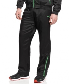 Streamlined for sport, designed for style, these Puma pants are the best of both worlds. Streamlined for sport, designed for style, these Puma pants are the best of both worlds.
