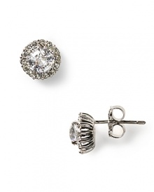 Everyday or special occasion, these cubic zirconia studs shine with style. From Nadri. Everyday or special occasion, these cubic zirconia studs shine with style. From Nadri.