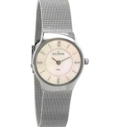 Elegant, ageless Danish design complemented with a Mother of Pearl dial and the fine line of a mesh band. Lifetime limited warranty.
