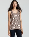 Sequin-encrusted stripes lend glamour to this essential C&C California tank.