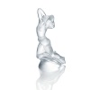 In 2010, to celebrate the 150th anniversary of René Lalique's birth in 1860, LALIQUE created the Hommage à René Lalique collection. In this collection, Lalique re-examines and reinterprets iconic glass creations of Rene Lalique. Created in 1929 by René Lalique, the Vitesseradiator cap is one of his most beautiful mascots. As an allegory of speed, this woman figure takes life in the satin-finished and shiny crystal.In 1925, Rene Lalique started the design of 27 car Mascots out of glass for the prestigious vehicles of time. The Vitesse is one of the most stunning of these figurines and is eagerly sought after today by collectors throughout the world.