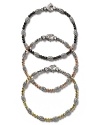 A dazzling laser cut bracelet in black rhodium and platinum plated sterling silver from Officina Bernardi.