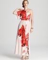 Alice + Olivia Dress - Robin One Sleeve Printed Maxi