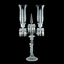 An exquisite display of light and glass shimmers on this crystal candelabra designed for classic opulence. An exquisite display of light and glass shimmers on this crystal candelabra designed for classic opulence.