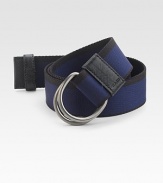 Casual chic belt crafted in nylon with leather trim.Metal buckleLogo detailAbout 1½ wideMade in Italy DUE TO HIGH DEMAND, A CUSTOMER MAY ORDER NO MORE THAN 3 UNITS OF THIS ITEM EVERY THIRTY DAYS. 