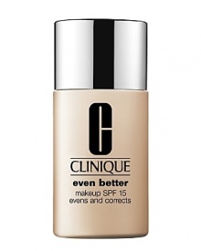 Wear it and see improved clarity, a more even skin tone, visibly diminished age spots in just 4 to 6 weeks.Wear dermatologist-developed Even Better Makeup SPF 15 and something amazing happens: Without any makeup, see improved clarity, a more even skin tone, visibly diminished age spots. For all ethnicities. In just 4 to 6 weeks. For continued benefits-even after you take it off-partner with Even Better Skin Tone Corrector. Wear it and see improved clarity, a more even skin tone, visibly diminished age spots in just 4 to 6 weeks.Wear dermatologist-developed Even Better Makeup SPF 15 and something amazing happens: Without any makeup, see improved clarity, a more even skin tone, visibly diminished age spots. For all ethnicities. In just 4 to 6 weeks. For continued benefits-even after you take it off-partner with Even Better Skin Tone Corrector.