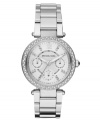 A reflection on timeless style: a shimmering chronograph watch from Michael Kors.