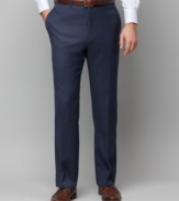 Streamline your look with these slim-fit suit pants from Tommy Hilfiger.