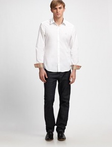 A classic-fitting favorite is accented with the signature check pattern inside the collar and cuffs.ButtonfrontCotton/elastaneMachine washImported A classic-fitting favorite is accented with the signature check pattern inside the collar and cuffs.ButtonfrontCotton/elastaneMachine washImported