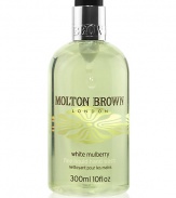 White Mulberry Fine Liquid Hand Wash indulges skin with a cleansing and pampering blend of white mulberry and essential oils of elemi, Provencal mimosa and green tea. White mulberry offers anti-aging action Cleanses while hydrating and protecting Hands are left pampered and lightly scented 10 oz.